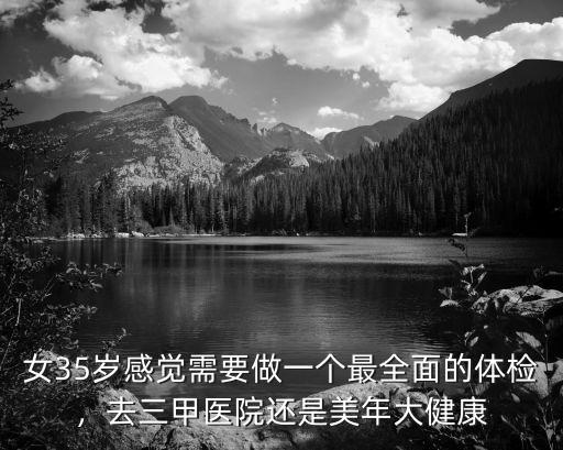 女35歲感覺需要做一個最全面的體檢，去三甲醫院還是美年大健康