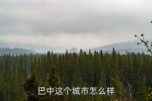 巴中這個城市怎么樣