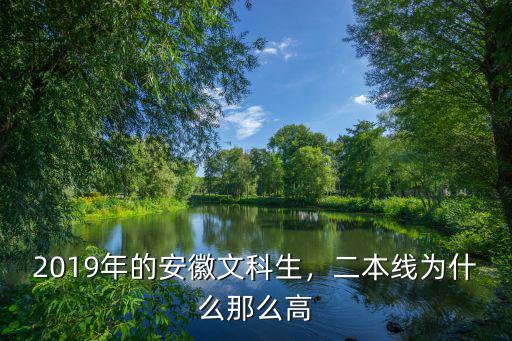 2019年的安徽文科生，二本線為什么那么高