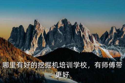 樂山哪里有挖掘機培訓學校,哪里有好的挖掘機培訓學校