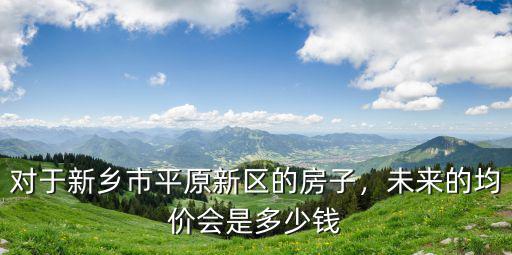 鄭州平原新區房價均價是多少,對于新鄉市平原新區的房子