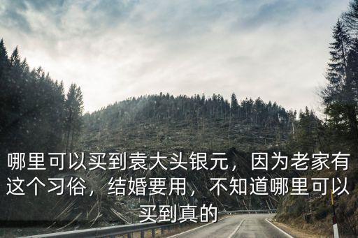 哪里可以買到袁大頭銀元，因為老家有這個習俗，結婚要用，不知道哪里可以買到真的
