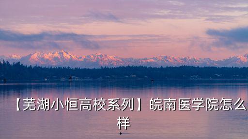 【蕪湖小恒高校系列】皖南醫(yī)學(xué)院怎么樣