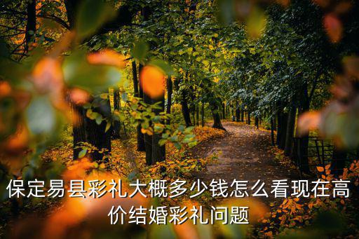 保定高陽彩禮一般多少,保定易縣彩禮大概多少錢