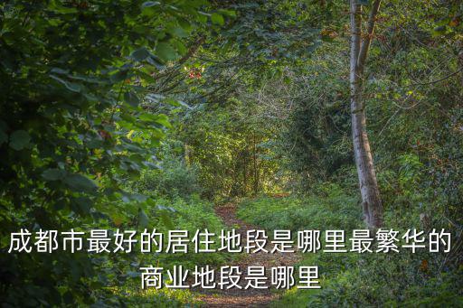 成都市最好的居住地段是哪里最繁華的商業地段是哪里