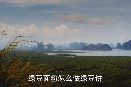 綠豆面粉怎么做綠豆餅