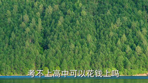 考不上高中可以花錢上嗎