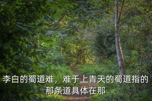 蜀道四川哪里的,蜀道的歷史是怎樣的
