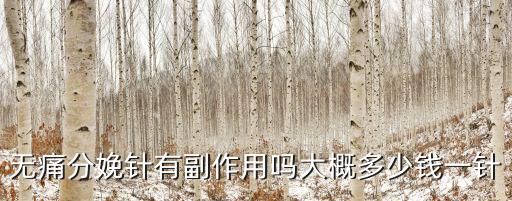 無痛分娩針有副作用嗎大概多少錢一針