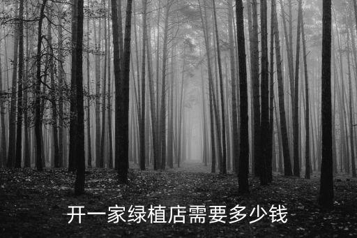 開一家綠植店需要多少錢