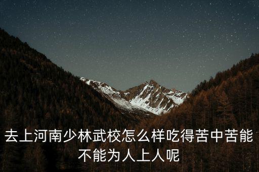河南上學(xué)怎么樣,去上河南少林武校怎么樣