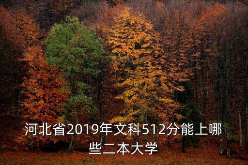 河北省2019年文科512分能上哪些二本大學