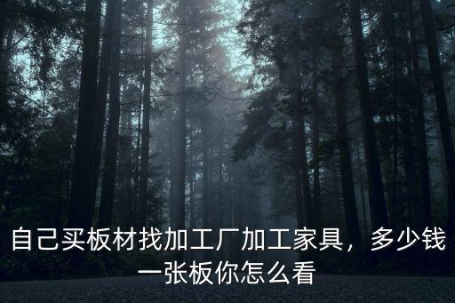 衡水在家具廠加工和制圖多少錢,多少錢一張板