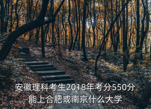 安徽理科考生2018年考分550分能上合肥或南京什么大學(xué)