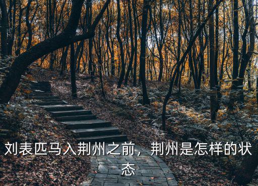劉表怎么去的荊州,劉表匹馬入荊州之前