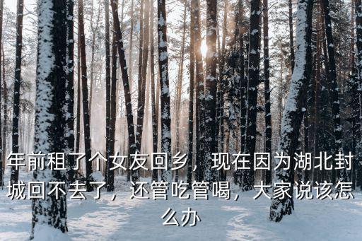 年前租了個女友回鄉，現在因為湖北封城回不去了，還管吃管喝，大家說該怎么辦