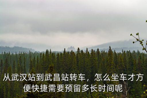 武昌到武漢火車站怎么坐車,怎么坐車才方便快捷
