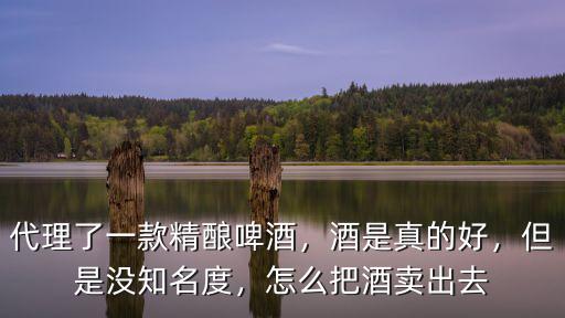 代理了一款精釀啤酒，酒是真的好，但是沒知名度，怎么把酒賣出去