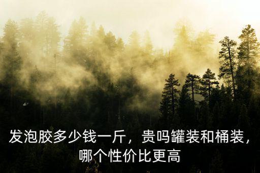 發(fā)泡膠多少錢一斤，貴嗎罐裝和桶裝，哪個性價比更高