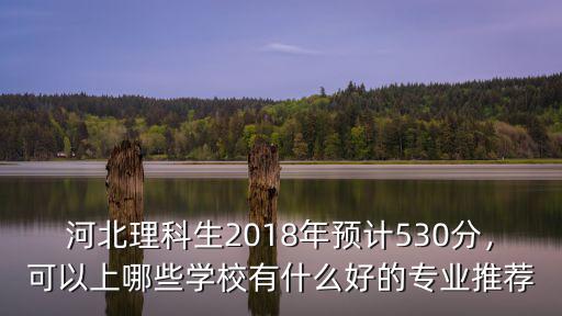 河北理科生2018年預計530分，可以上哪些學校有什么好的專業推薦