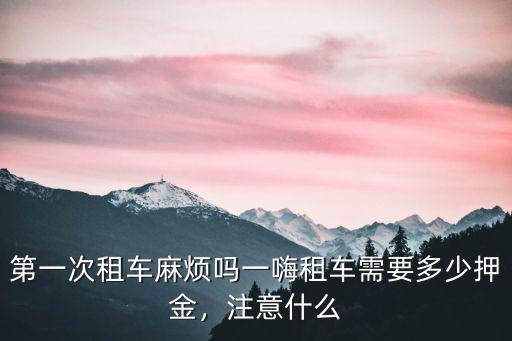 淮南租車需要多少押金,一嗨租車需要多少押金