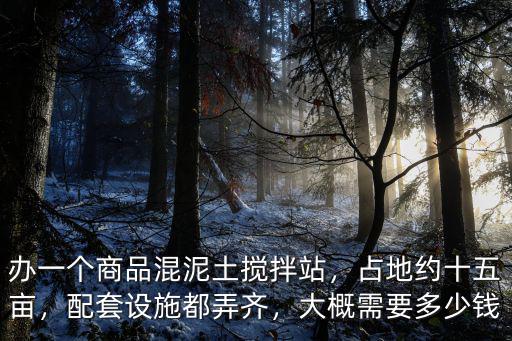 石家莊混凝土攪拌站多少錢,大概需要多少錢