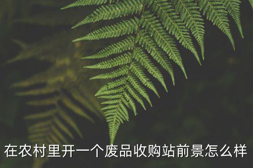在鄭州開個廢品回收站怎么樣,開一個廢品回收站前景怎么樣