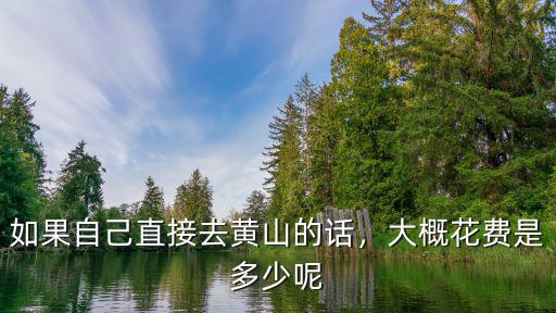如果自己直接去黃山的話，大概花費是多少呢