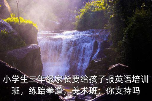 小學生三年級家長要給孩子報英語培訓班，練跆拳道，美術班，你支持嗎