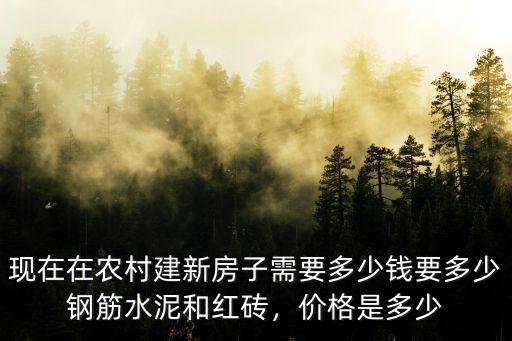 現在在農村建新房子需要多少錢要多少鋼筋水泥和紅磚，價格是多少
