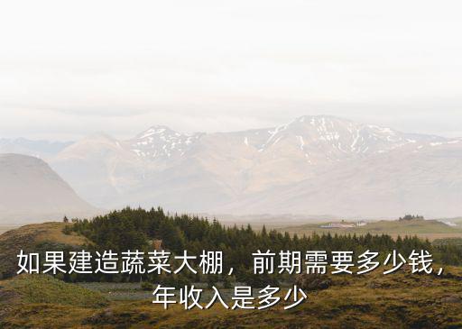 保定蔬菜大棚多少錢,如果建造蔬菜大棚