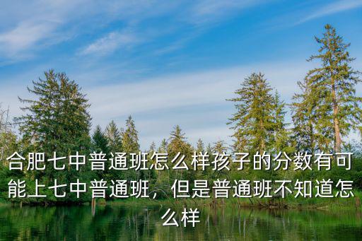 合肥七中有多少個(gè)班級(jí),合肥七中普通班怎么樣