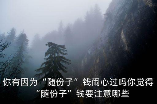 你有因為“隨份子”錢鬧心過嗎你覺得“隨份子”錢要注意哪些