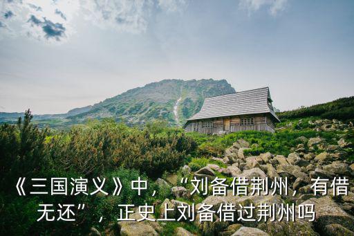 正史劉備荊州怎么丟的,正史上劉備借過荊州嗎