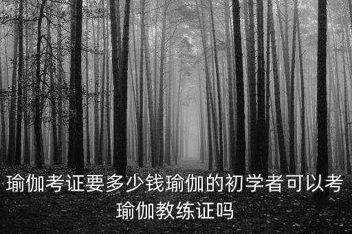 瑜伽考證要多少錢瑜伽的初學(xué)者可以考瑜伽教練證嗎