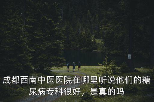 成都西南中醫(yī)醫(yī)院在哪里聽說他們的糖尿病專科很好，是真的嗎