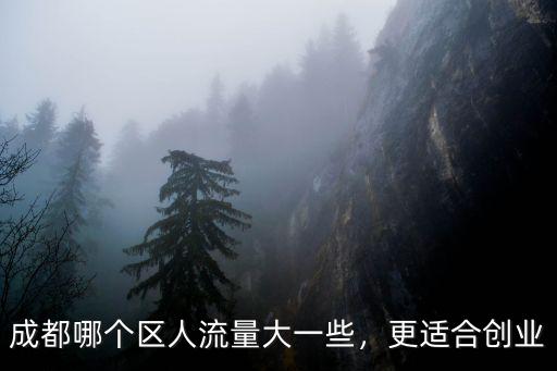 成都哪個區人流量大一些，更適合創業