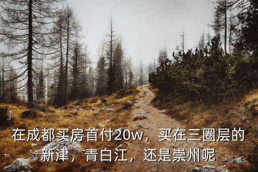 成都三圈城可以在哪里買房,在成都買房首付20w
