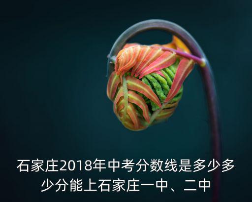 石家莊2018年中考分數線是多少多少分能上石家莊一中、二中