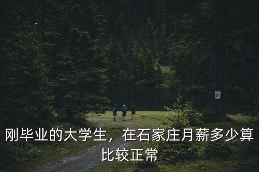 剛畢業的大學生，在石家莊月薪多少算比較正常