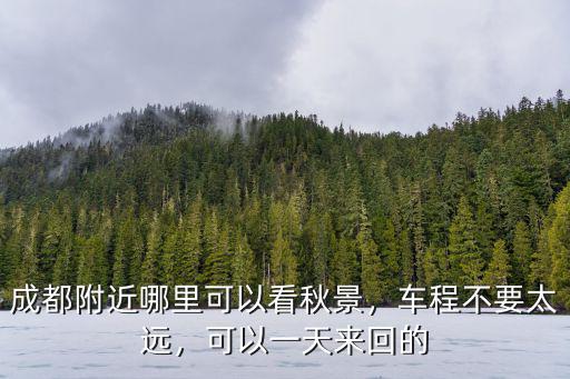 四川哪里可以看秋天的落葉,成都附近哪里可以看秋景