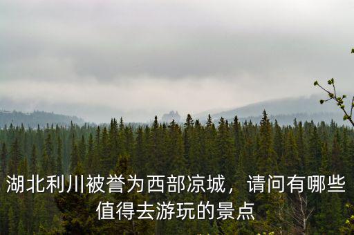 湖北利川城市怎么樣,湖北利川被譽為西部涼城