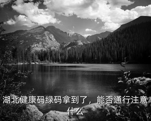 湖北健康碼綠碼拿到了，能否通行注意什么
