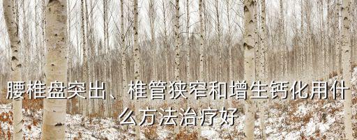 腰椎盤突出、椎管狹窄和增生鈣化用什么方法治療好