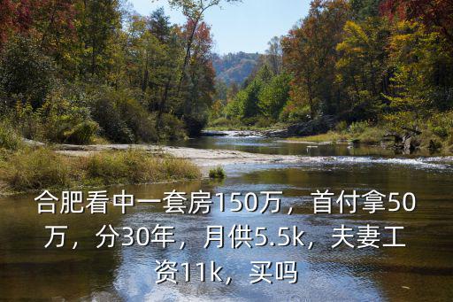 合肥看中一套房150萬，首付拿50萬，分30年，月供5.5k，夫妻工資11k，買嗎