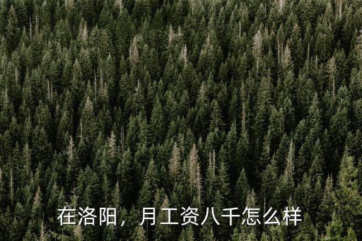 洛陽工資待遇怎么樣,洛陽工資水平怎么樣