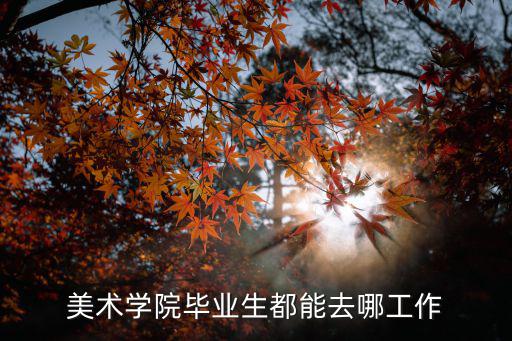 美術(shù)學(xué)院畢業(yè)生都能去哪工作