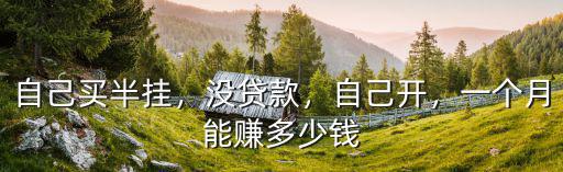石家莊貨車多少錢一個月,一個月能賺多少錢