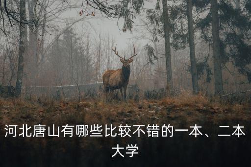 河北唐山有哪些比較不錯的一本、二本大學