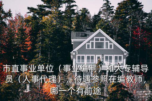 市直事業單位（事業編制）和大專輔導員（人事代理），待遇參照在編教師，哪一個有前途